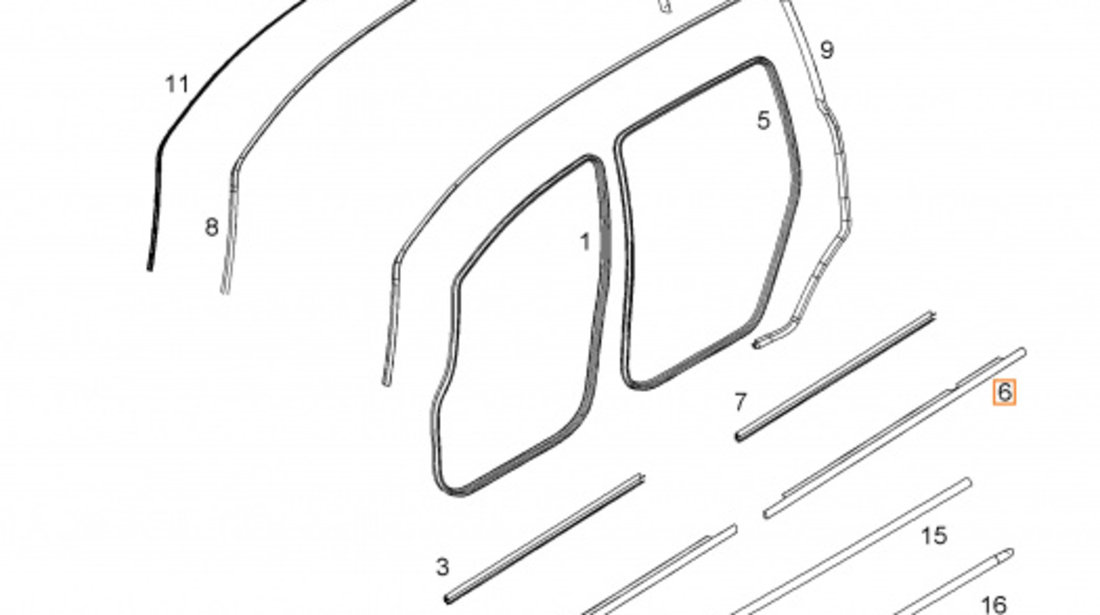 Cheder Perie Geam Usa Spate Dreapta Oe Opel Zafira B 2005-2015 13132102