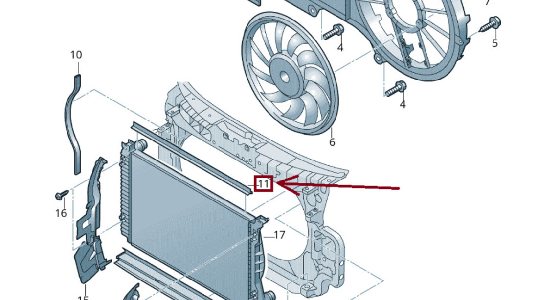 Cheder radiator apa Audi A6 / 4F ( 04' - 10' ) 4F0121331A