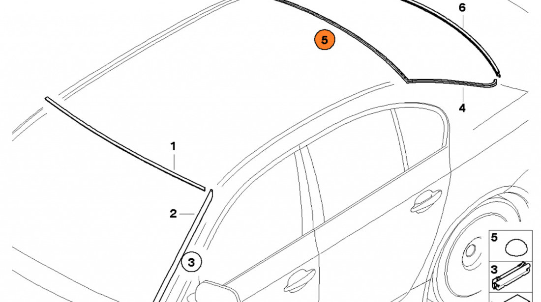 Cheder Superior Luneta Oe Bmw Seria 5 E60 2003-2010 51317027916