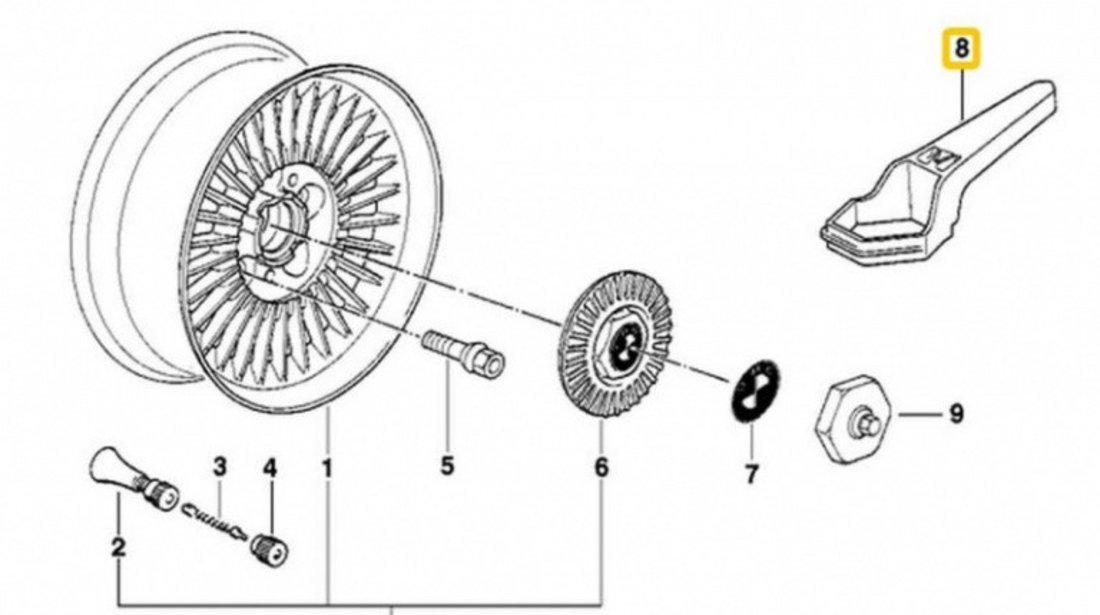 Cheie Capac Janta BBS Oe Bmw X5 E53 2000-2007 36131179325