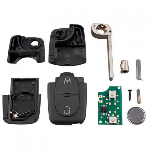 Cheie Completa Volkswagen 2 Butoane Rotunde Cu Electronica Si Cip CVW 093
