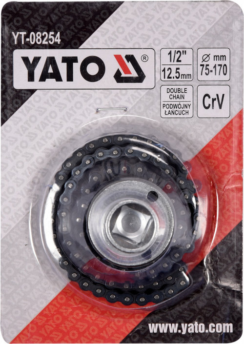 Cheie Filtru Ulei Cu Lant Dublu Yato 75mm–170mm YT-08254