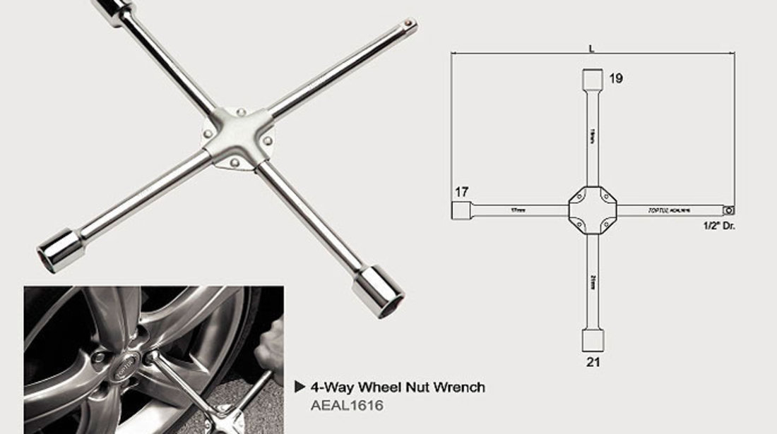 Cheie Roti Cruce 17, 19, 21, 1/2 Toptul AEAL1616