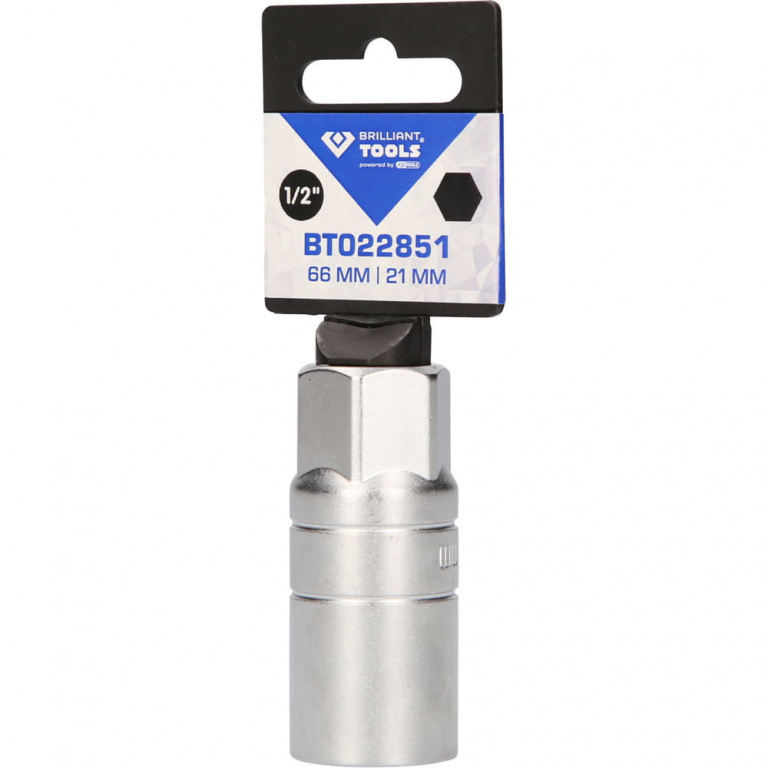 Cheie Tubulara Bujii Brilliant Tools 1/2&quot; 66MM 21MM BT022851