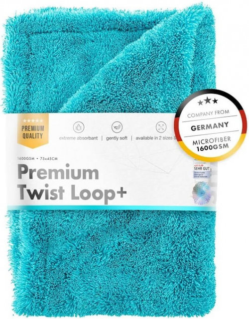 Chemical Workz Premium Twist Loop Prosop Uscare Ultra Absorbant Din Microfibră 1600 GSM 75x45 Turco...