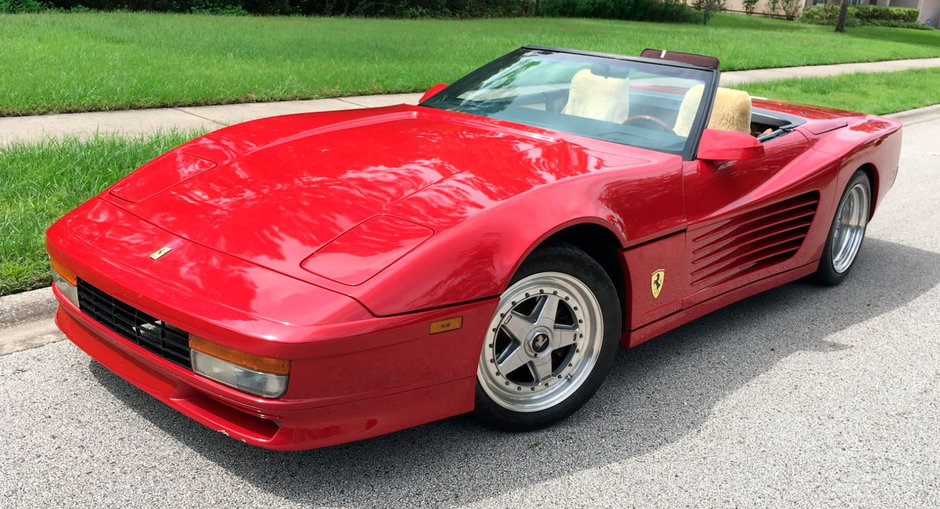 Chevrolet Corvette transformat in Ferrari Testarossa