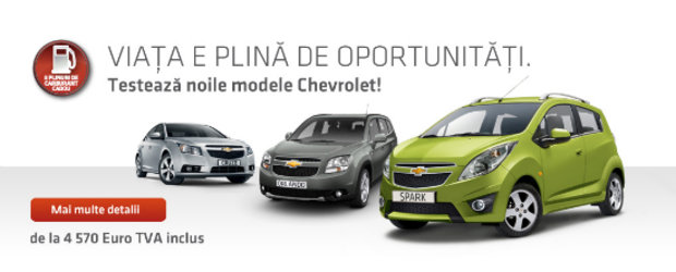 Chevrolet propune oferte foarte avantajoase pentru toate modelele gamei