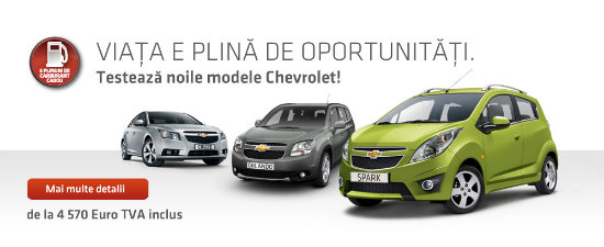 Chevrolet propune oferte foarte avantajoase pentru toate modelele gamei Chevrolet propune oferte foarte avantajoase pentru toate modelele gamei