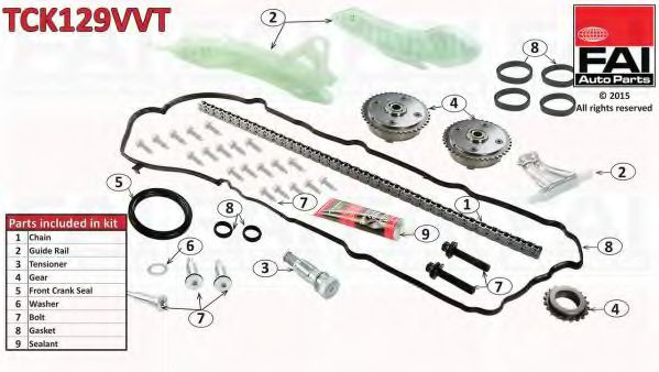 Chit lant de distributie BMW Seria 1 (F20) (2010 - 2016) FAI AutoParts TCK129VVT piesa NOUA
