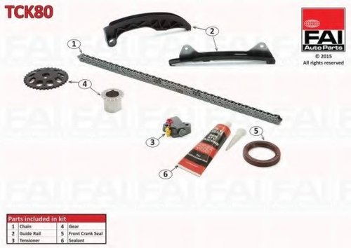 Chit lant de distributie CITROEN C1 (PM, PN) (2005 - 2016) FAI AutoParts TCK80 piesa NOUA