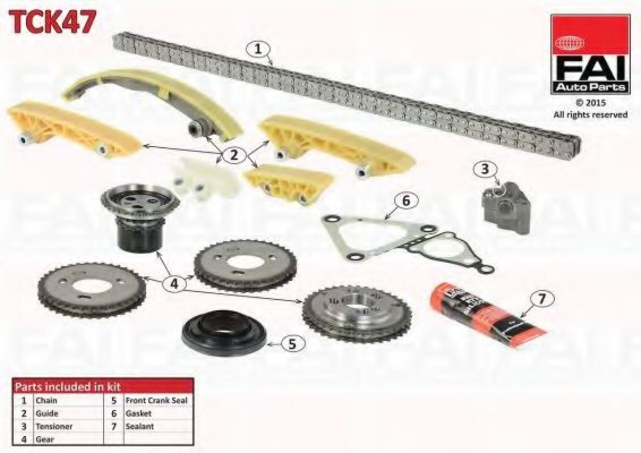 Chit lant de distributie FORD TRANSIT platou / sasiu (FM, FN) (2000 - 2006) FAI AutoParts TCK47 piesa NOUA