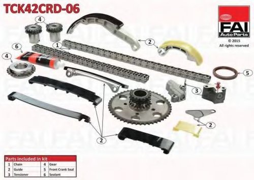 Chit lant de distributie NISSAN PATHFINDER III (R51) (2005 - 2012) FAI AutoParts TCK42CRD-06 piesa N...