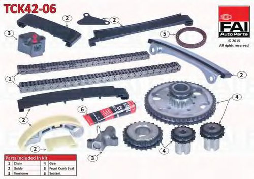 Chit lant de distributie NISSAN PICK UP III (D22) (1997 - 2016) FAI AutoParts TCK42-06 piesa NOUA