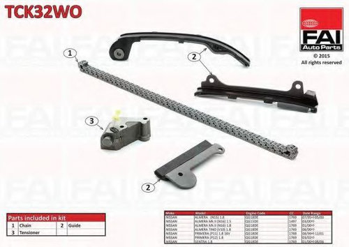 Chit lant de distributie NISSAN PRIMERA Hatchback (P12) (2002 - 2016) FAI AutoParts TCK32WO piesa NO...