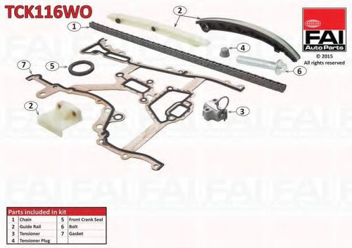 Chit lant de distributie OPEL ASTRA G Combi (F35) (1998 - 2009) FAI AutoParts TCK116WO piesa NOUA