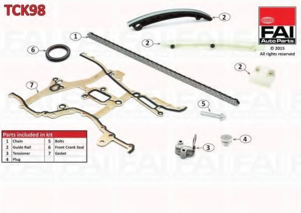 Chit lant de distributie OPEL ASTRA J (2009 - 2016) FAI AutoParts TCK98 piesa NOUA