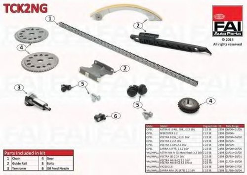 Chit lant de distributie OPEL INSIGNIA Combi (2008 - 2016) FAI AutoParts TCK2NG piesa NOUA