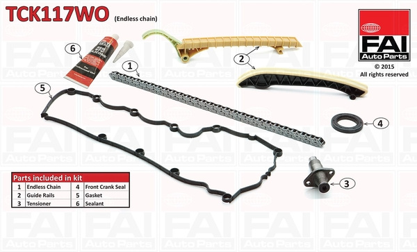 Chit lant de distributie (TCK117WO FAI) MERCEDES-BENZ