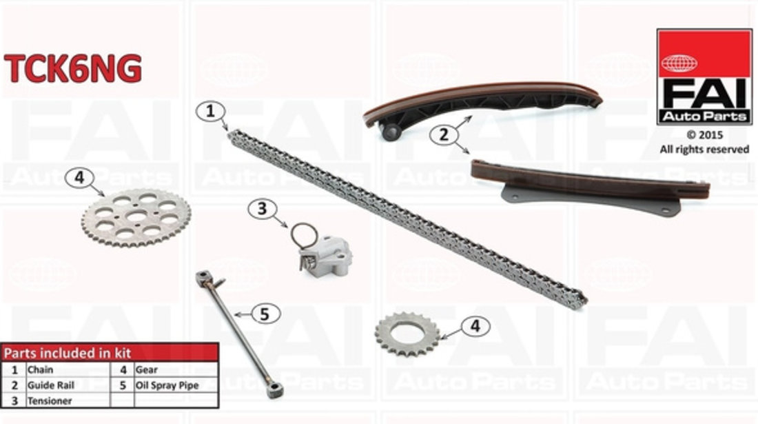 Chit lant de distributie (TCK6NG FAI) ALFA ROMEO,CHEVROLET,CHRYSLER,Citroen,FIAT,FORD,LANCIA,OPEL,PEUGEOT,SUBARU,SUZUKI,TATA,VAUXHALL