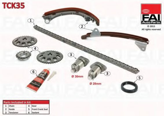 Chit lant de distributie TOYOTA COROLLA Limuzina (E12J, E12T) (2001 - 2008) FAI AutoParts TCK35 piesa NOUA