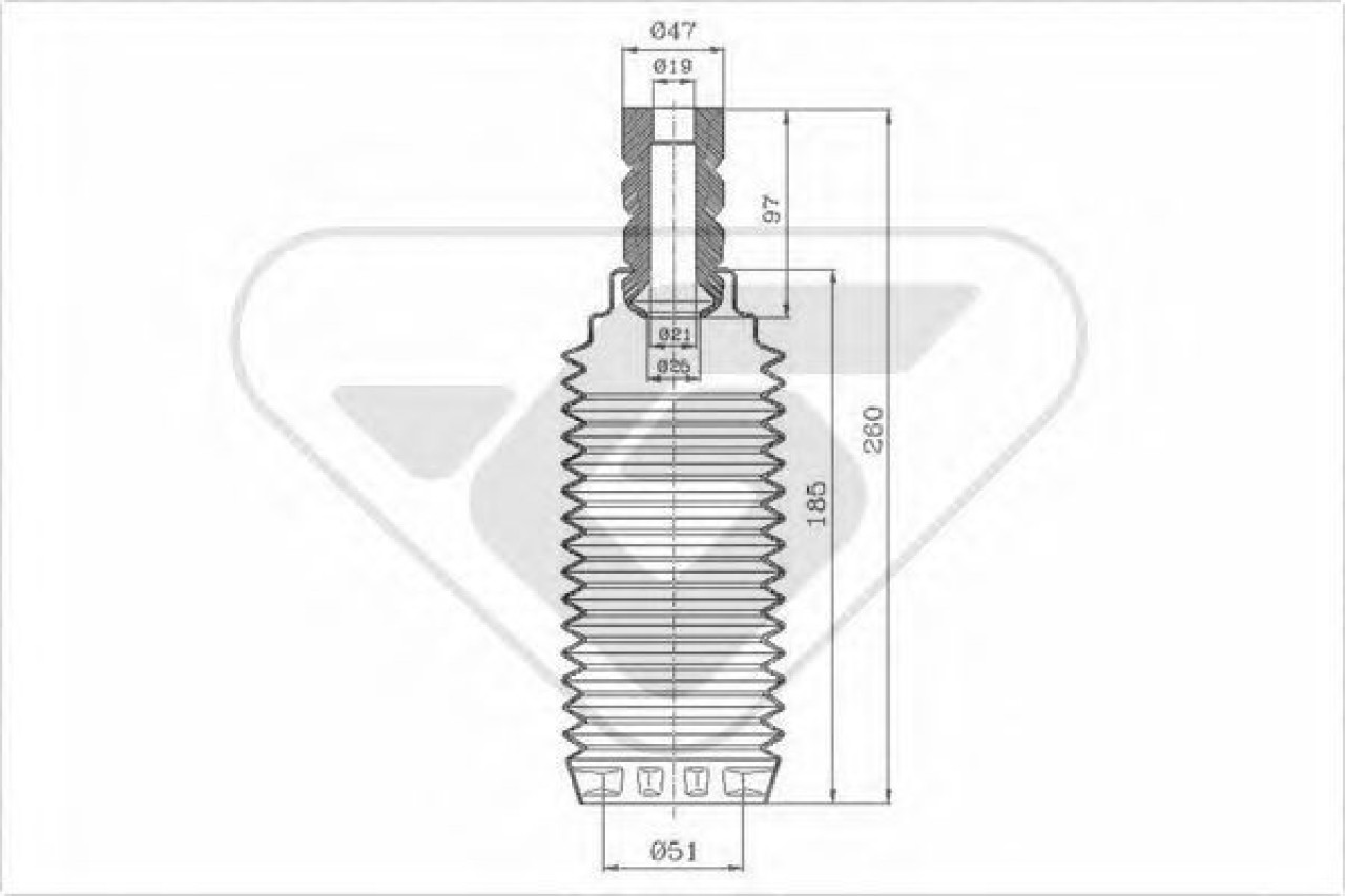 Chit protectie praf,amortizor CITROEN C4 I (LC) (2004 - 2011) HUTCHINSON KP009 piesa NOUA