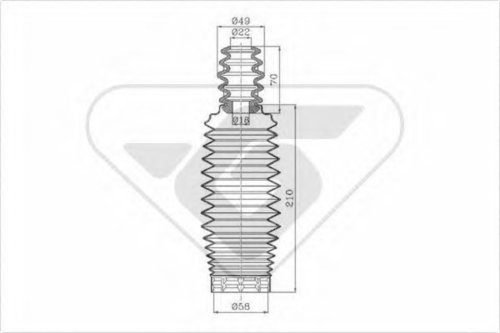 Chit protectie praf,amortizor FORD COURIER (J3, J5) (1996 - 2016) HUTCHINSON KP001 piesa NOUA