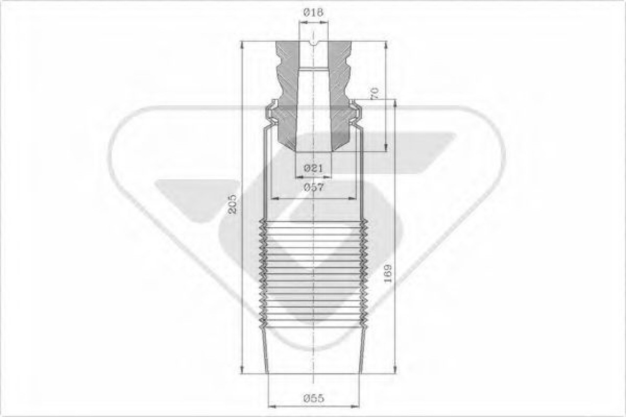 Chit protectie praf,amortizor FORD FIESTA IV (JA, JB) (1995 - 2002) HUTCHINSON KP065 piesa NOUA