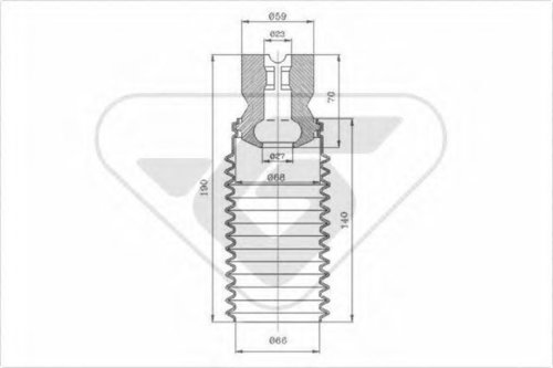 Chit protectie praf,amortizor OPEL ASTRA F Hatchback (53, 54, 58, 59) (1991 - 1998) HUTCHINSON KP053...