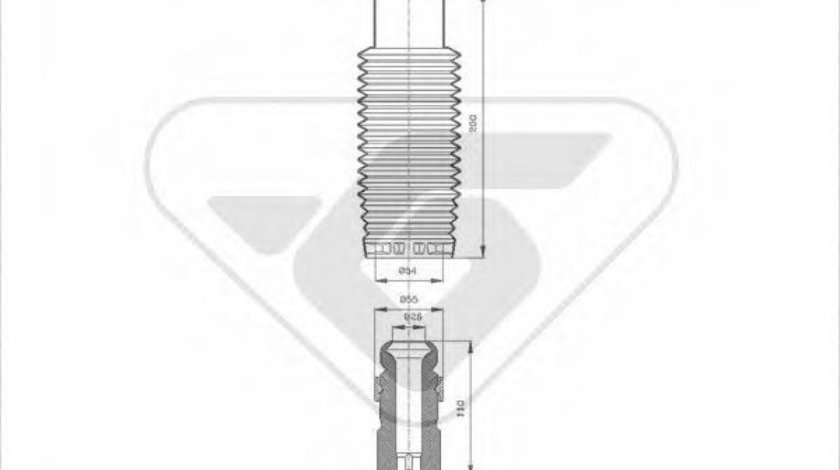 Chit protectie praf,amortizor PEUGEOT 406 (8B) (1995 - 2005) HUTCHINSON KP096 piesa NOUA