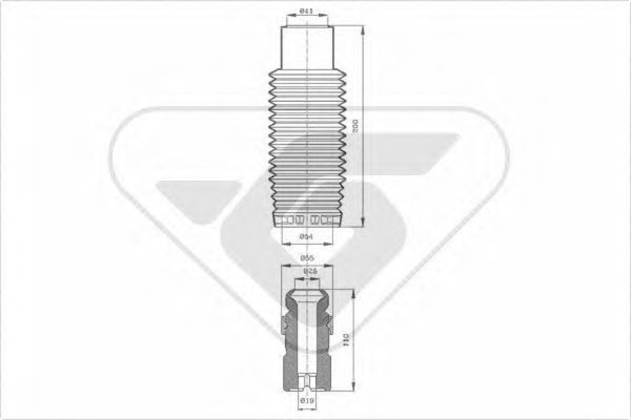Chit protectie praf,amortizor PEUGEOT 406 Estate (8E/F) (1996 - 2004) HUTCHINSON KP096 piesa NOUA