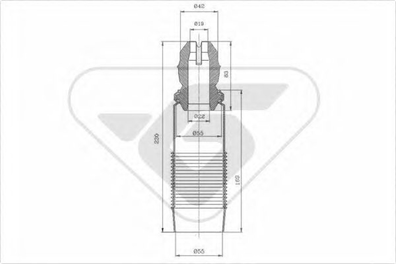 Chit protectie praf,amortizor SEAT TOLEDO I (1L) (1991 - 1999) HUTCHINSON KP051 piesa NOUA
