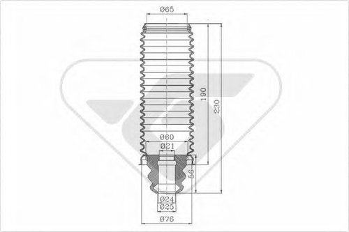Chit protectie praf,amortizor SEAT TOLEDO III (5P2) (2004 - 2009) HUTCHINSON KP039 piesa NOUA