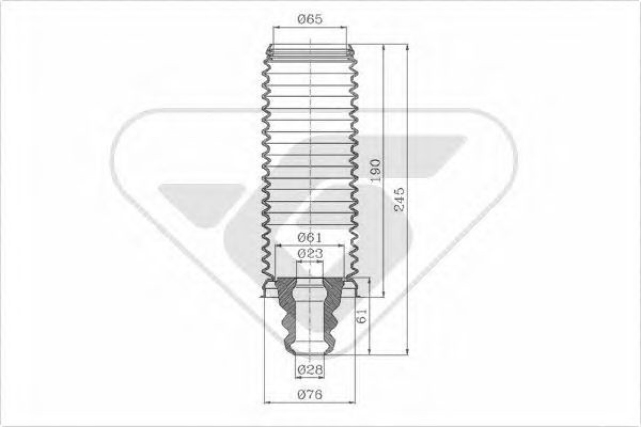 Chit protectie praf,amortizor SKODA OCTAVIA II (1Z3) (2004 - 2013) HUTCHINSON KP038 piesa NOUA