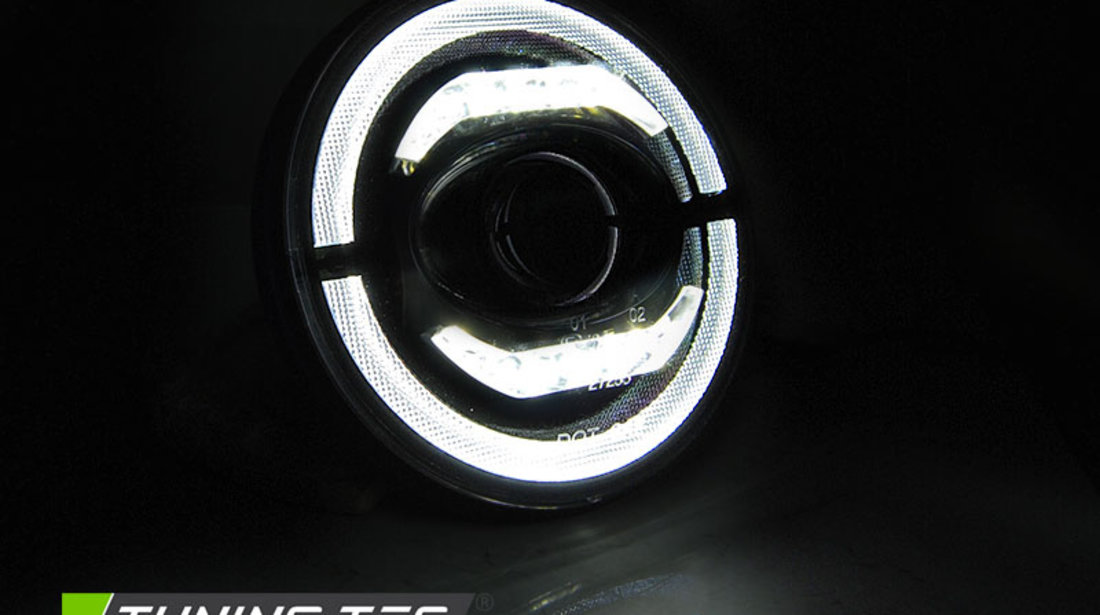 CHRYSLER JEEP WRANGLER TJ/ LJ/ JK 96-18 ANGEL EYE LED BLACK