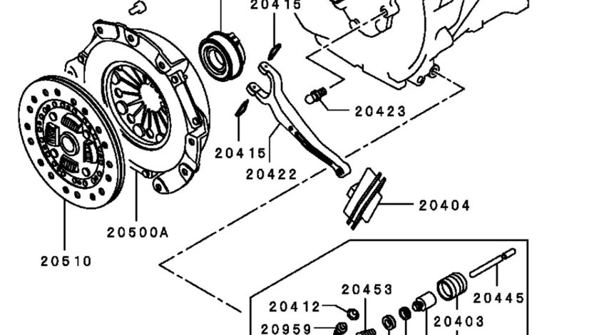 Cilindru ambreiaj Mitsubishi L200 motor 2,5 DI-D ABE MR980832