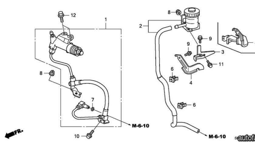 Cilindru receptor ambreiaj Honda Civic (poz.1) HONDA OE 46960RPKL02