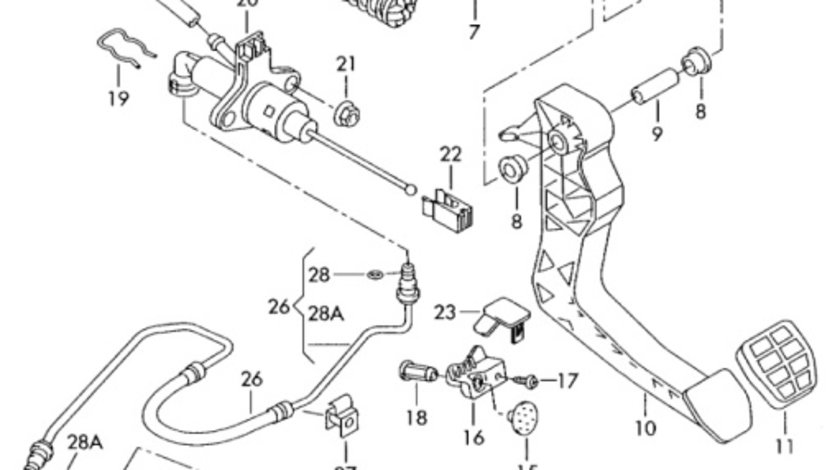 Cilindru receptor ambreiaj Seat Cordoba 2005 2006 6L 1.4 16V OEM 6Q0721261D