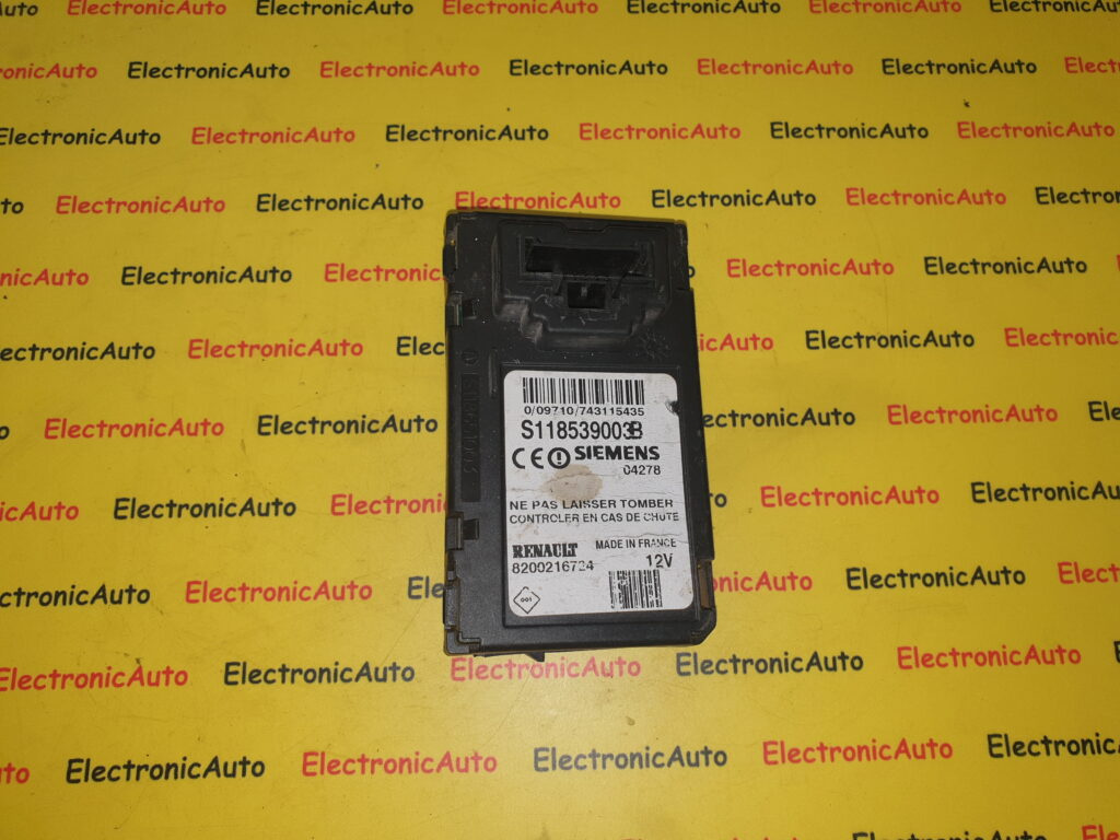 Citiror card Renault Megane S118539003B, 8200216724