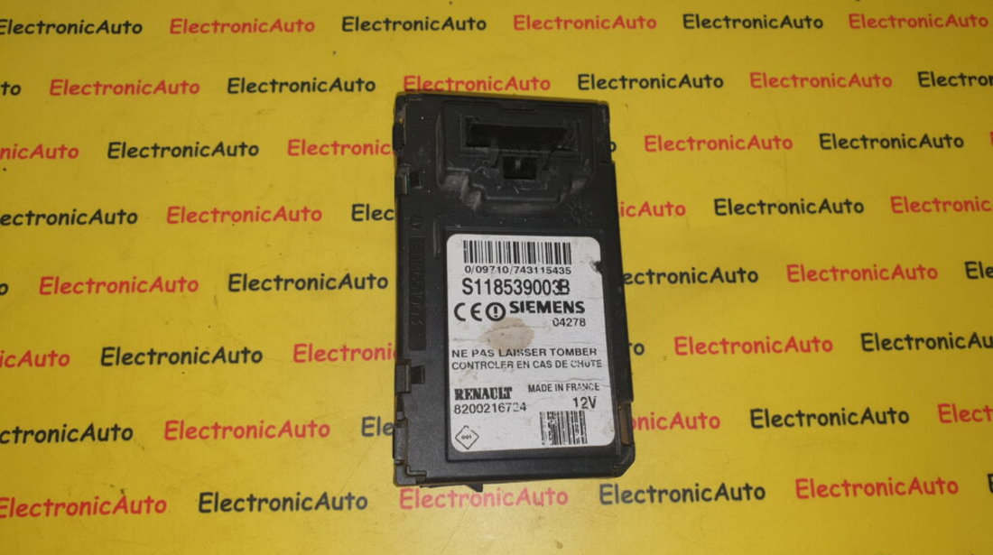 Citiror card Renault Megane S118539003B, 8200216724