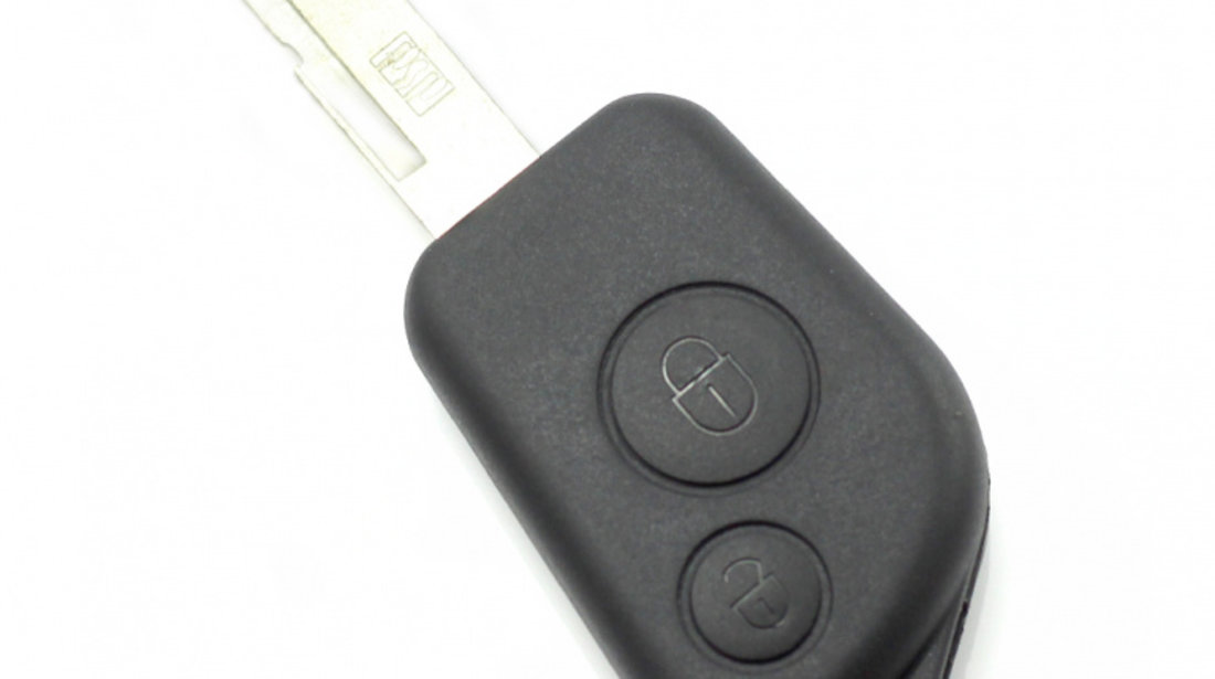 Citroen / Peugeot - Carcasa cheie cu 2 butoane si suport de baterie CC208