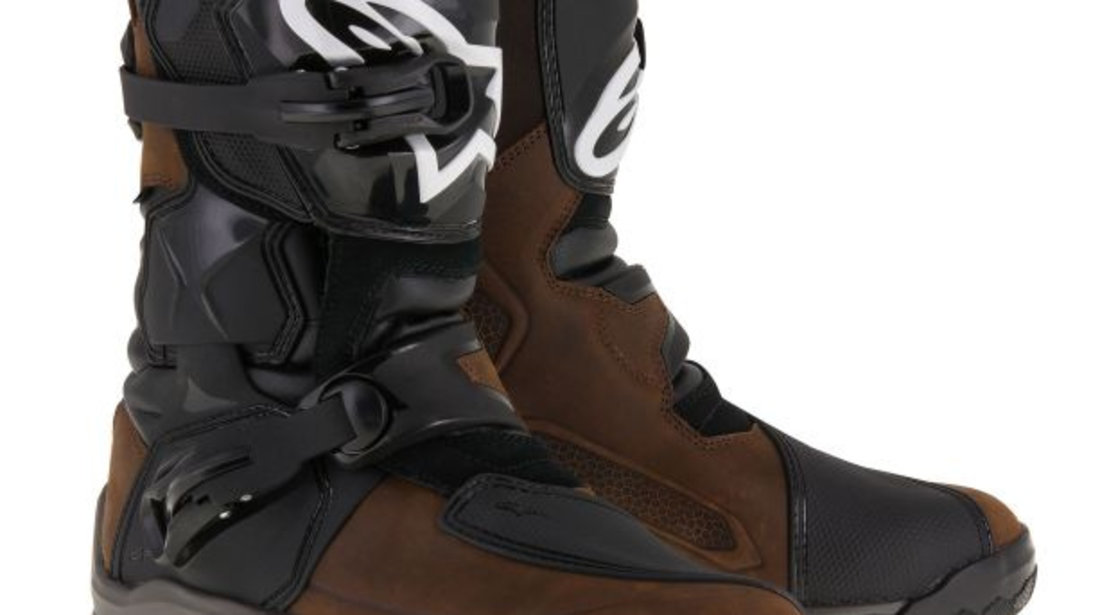 Cizme Piele Moto Alpinestars Belize Drystar Oiled Negru / Maro Marimea 10 2047317/82/10