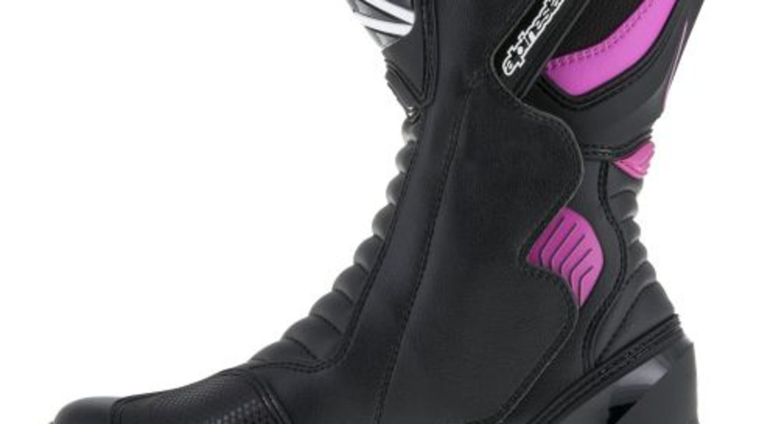 Cizme Piele Moto Alpinestars Smx-6 V2 Negru / Fuchsia / Alb Marimea 42 2223117/1032/42