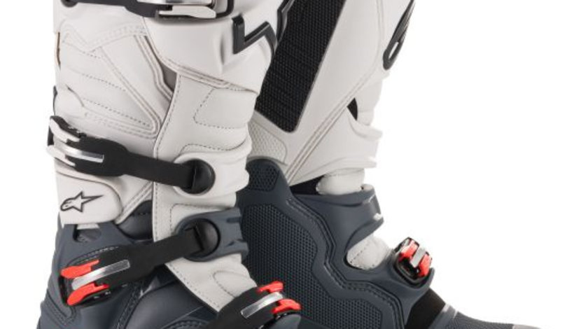 Cizme Piele Moto Alpinestars Tech 7 Mx Gri/ Rosu Marimea 11 2012014/930/11