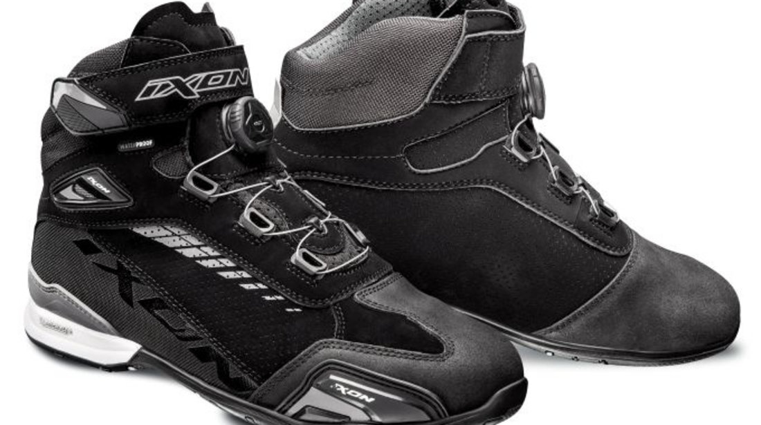 Cizme Piele Moto Ixon Bull Vented Negru / Gri Marimea 41 508111005-1039/41