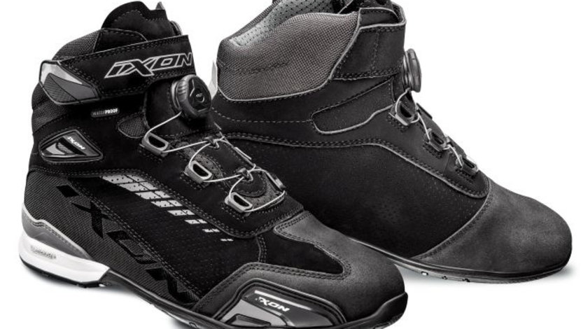 Cizme Piele Moto Ixon Bull Vented Negru / Gri Marimea 40 508111005-1039/40