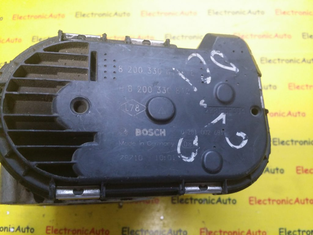 Clapeta Acceleratie Renault, 8200330810E, H8200330812, 0281002681