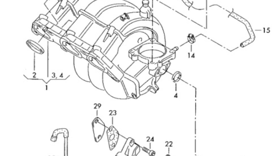 Clapeta acceleratie Seat Cordoba (6L2) 1.4B 03C133062B OEM 03C133062B