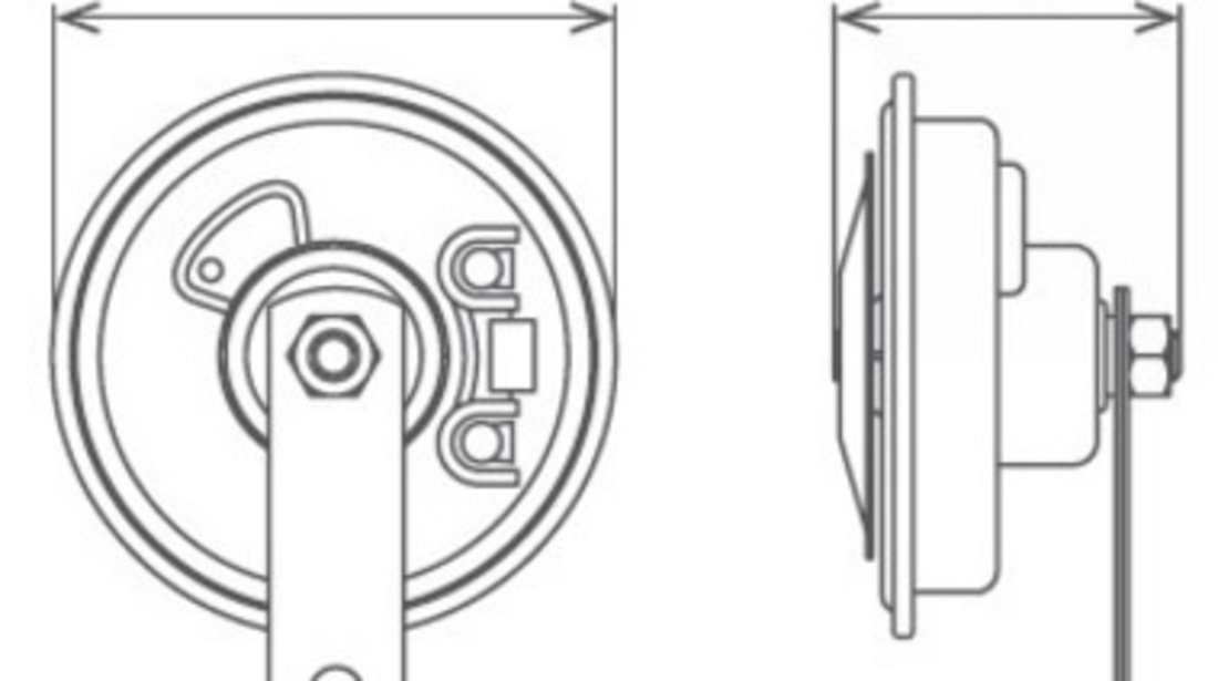 Claxon Electromagnetic 12V 3.5A Ton Inalt Seger 55BI12.100.02K