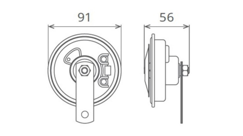 CLAXON ELECTROMAGNETIC 12V 5A TON JOS 50FK12.100.02K SEGER