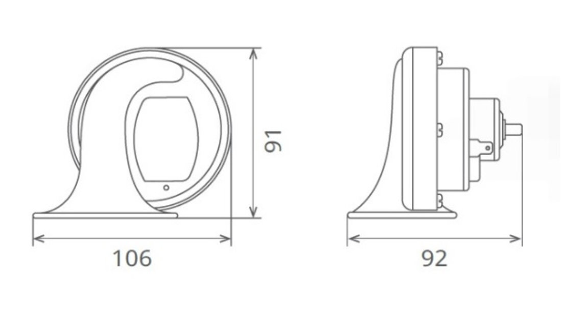 Claxon Electromagnetic 12v 6a Ton Inalt Seger 60BI12.100.02K